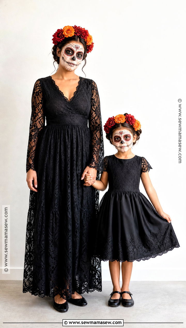 Mother And Daughter Catrina Outfit - 35 day of the dead outfit ideas