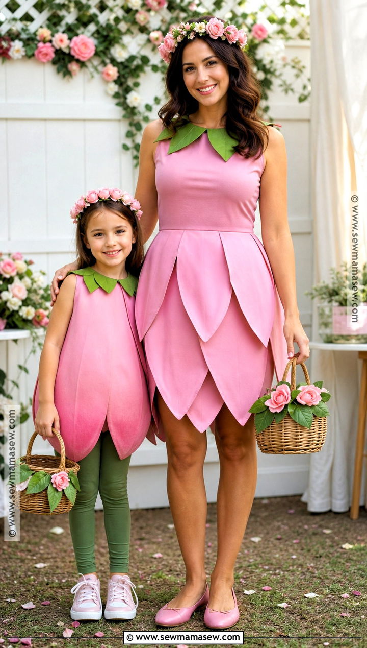 Mother And Daughter Rosebud Costume - 30 rose costume ideas