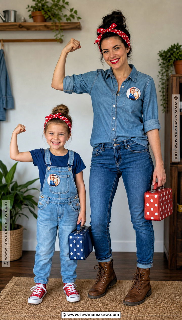 Mother And Daughter Rosie The Riveter Costume - 35 rosie the riveter costume ideas