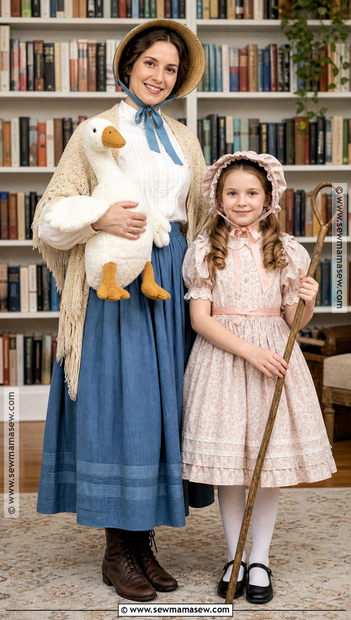 Mother Goose And Little Bo Peep Costumes - 30 mom and daughter costumes