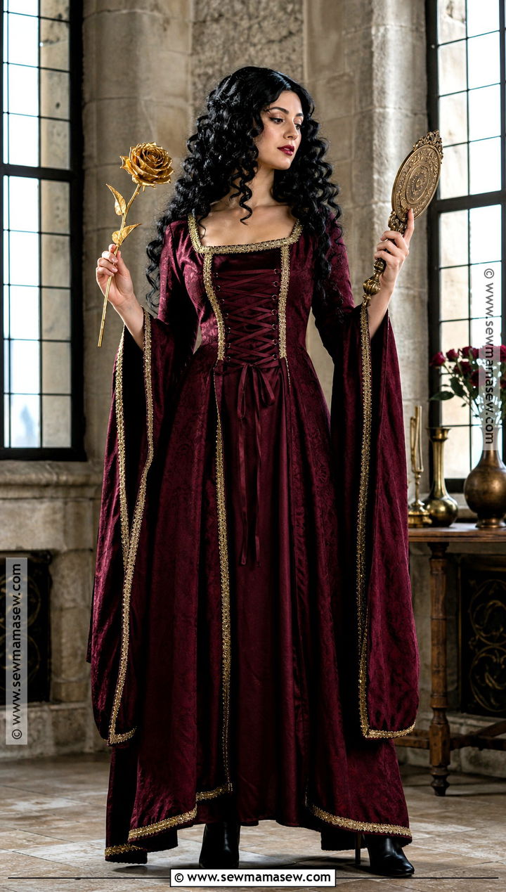 Mother Gothel Costume With Burgundy Dress - 30 Disney Villain Costumes for Women