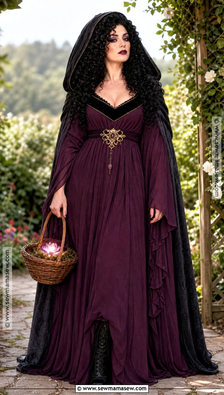 Mother Gothel Costume With Purple Burgundy Gown - 40 mother gothel costume ideas