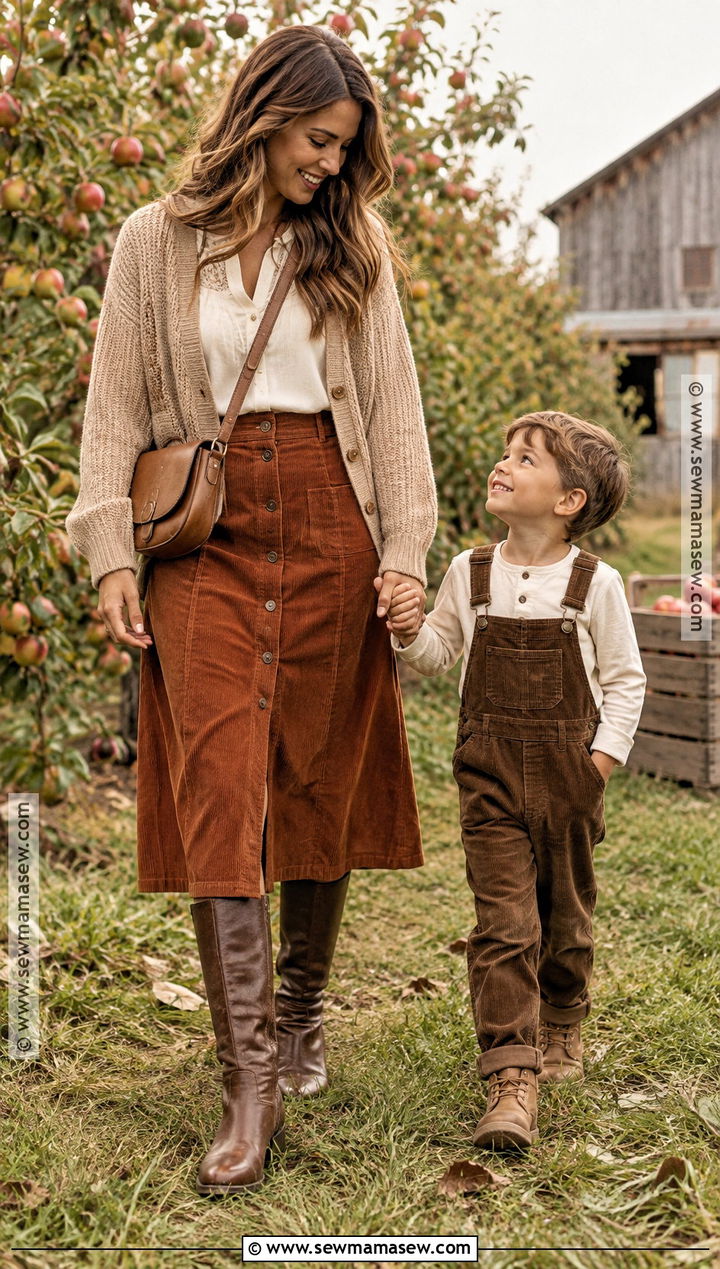 Mother Son Corduroy Outfit - 15 mother son fall outfits