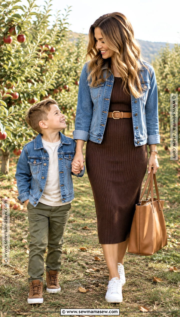 Mother Son Denim Jacket Outfit - 15 mother son fall outfits
