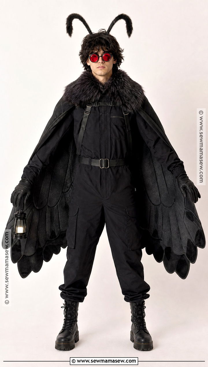 Mothman Cosplay With Red Goggles - 30 Moth Cosplay Ideas