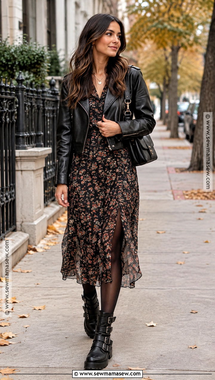 Moto Boots With A Midi Dress - 15 2026 Fall Boots