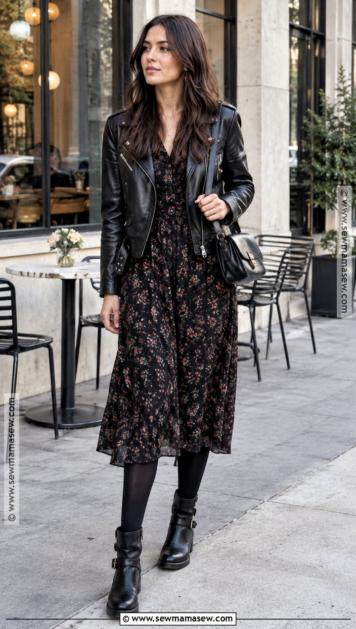 Moto Boots With Floral Dress - 15 fall must have shoes 2026