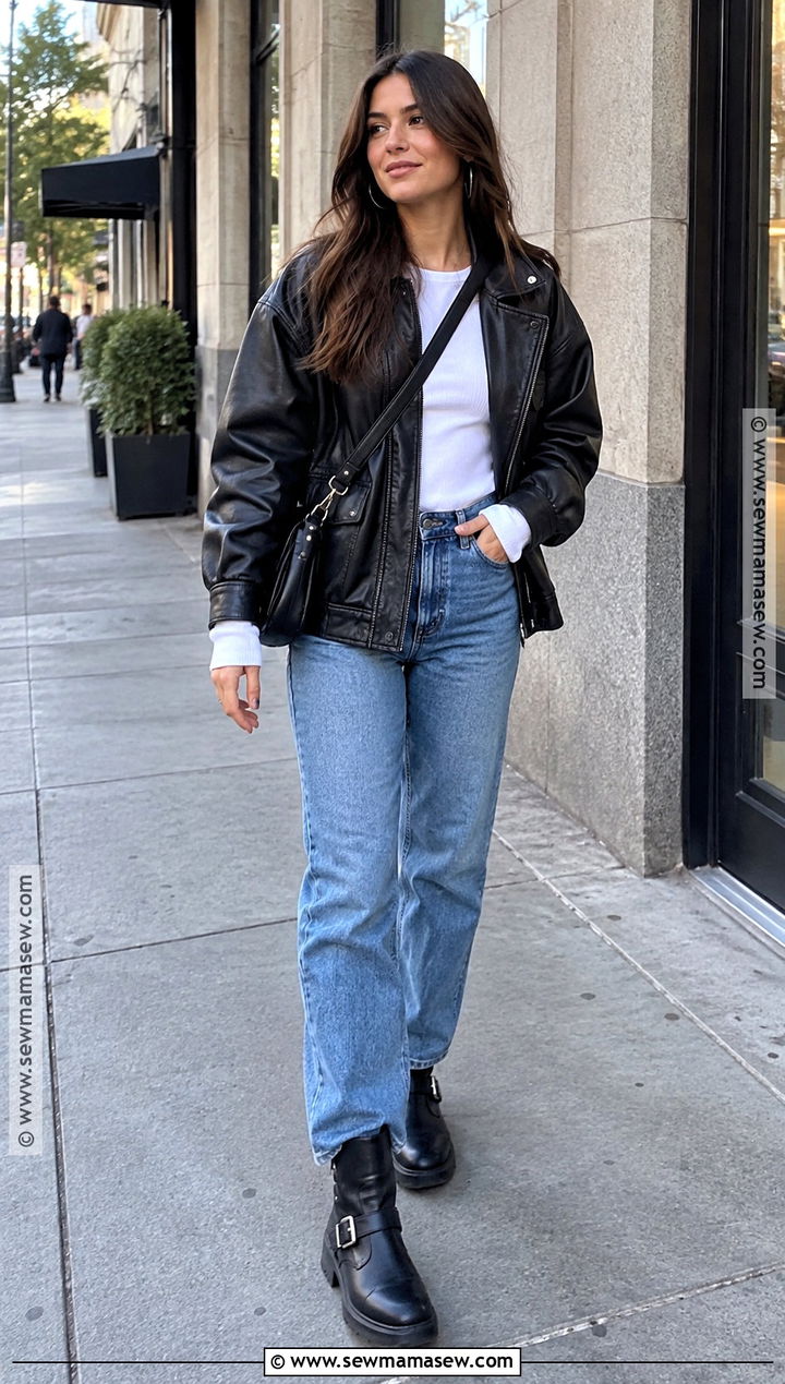 Moto Boots With Leather Jacket - 15 Fashion Trends 2026 Fall Winter Shoes