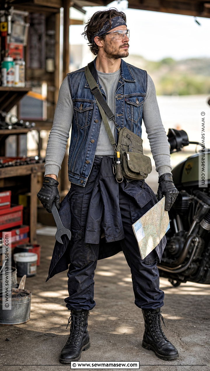 Motorcycle Repair Scout Zombie Apocalypse Outfit - 35 zombie apocalypse outfits male