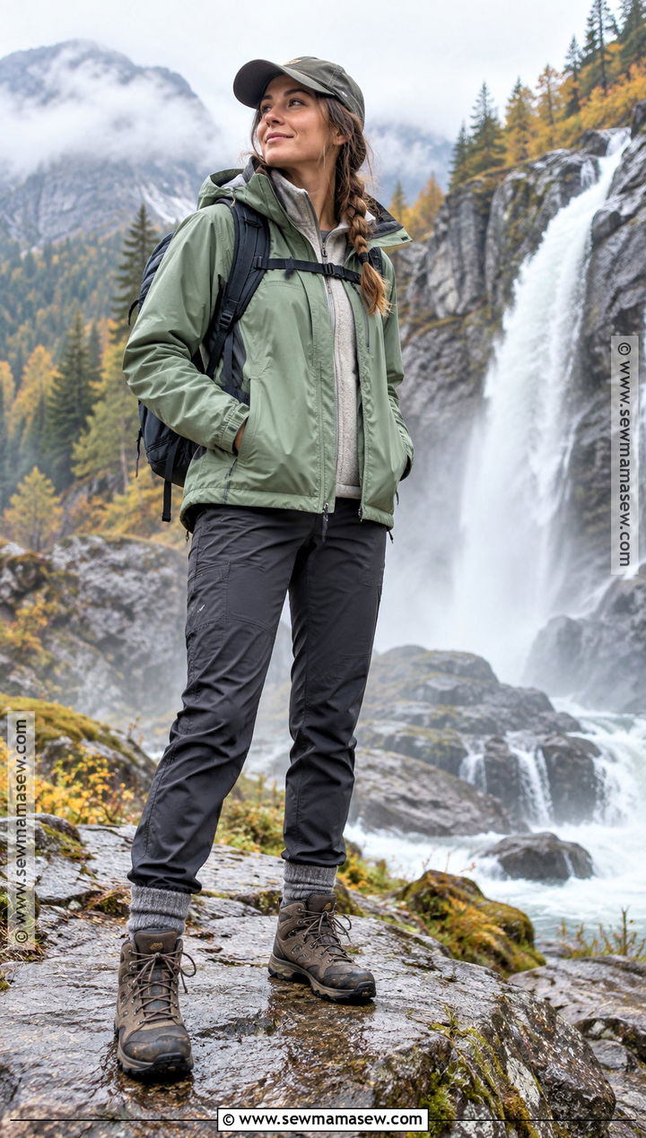 Mountain Rain Outfit With Waterproof Jacket - 20 mountain outfit fall ideas