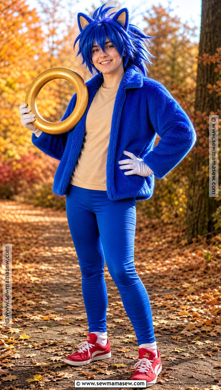 Movie Inspired Sonic Cosplay With Fur Jacket - 40 sonic cosplay ideas