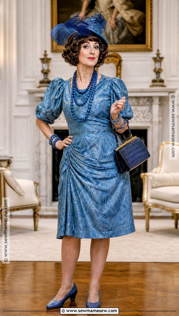 Movie Mrs Peacock Feathered Dress Costume - 30 clue character costumes