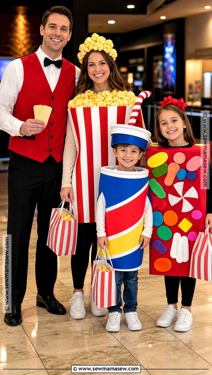 Movie Theater Family Costume - 35 family of four halloween costumes
