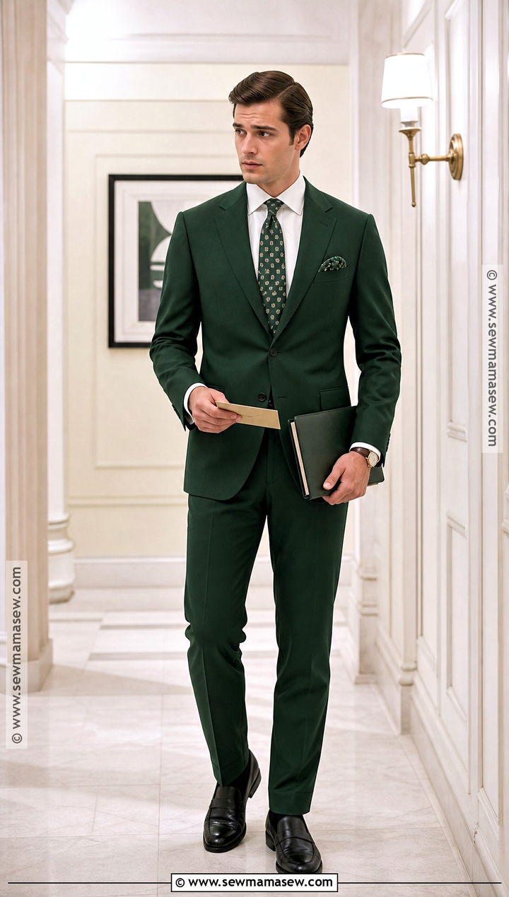 Mr Green Clue Costume With Green Suit - 30 Clue Halloween Costume Ideas