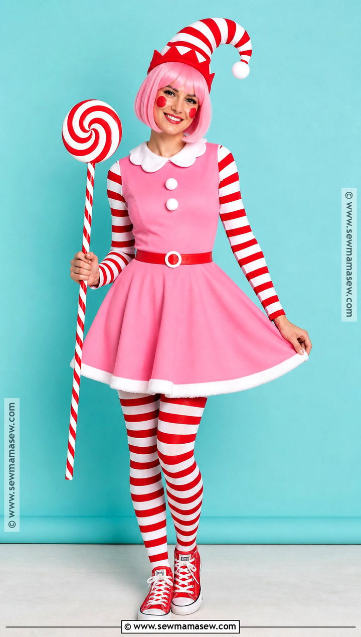 Mr Mint Costume With Striped Tights - 30 Candy Land Costumes for Women