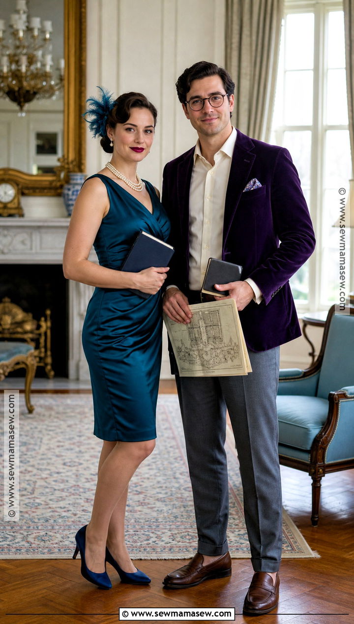 Mrs Peacock And Professor Plum Couple Costume - 30 Clue Halloween Costume Ideas