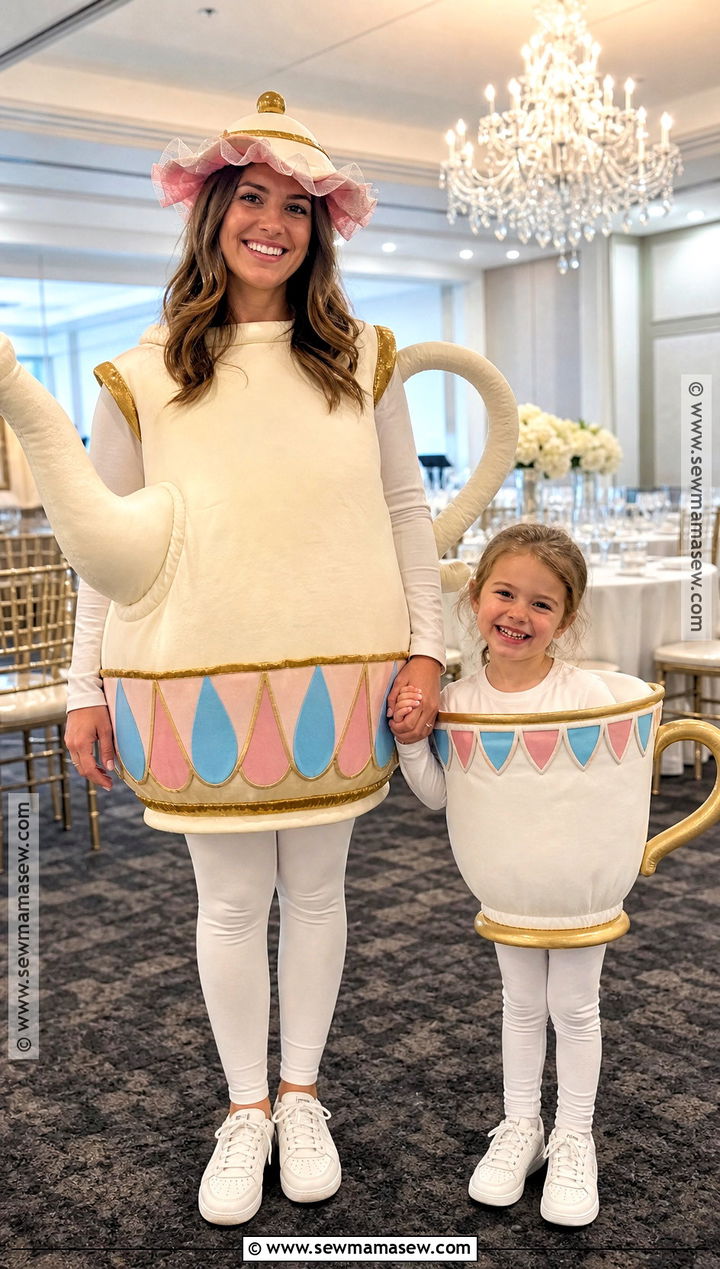 Mrs Potts And Chip Duo Costume - 40 Beauty And The Beast Costume Ideas