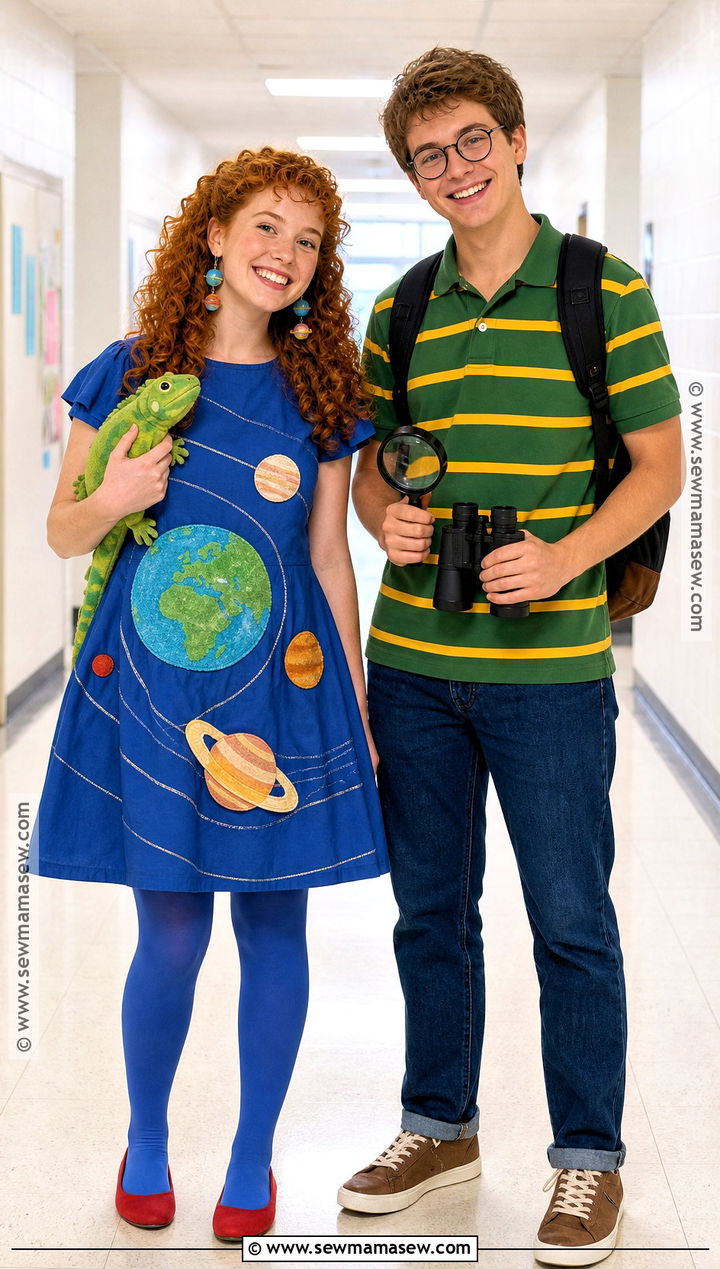 Ms Frizzle And Arnold Duo Costume - 30 Magic School Bus Costume Ideas