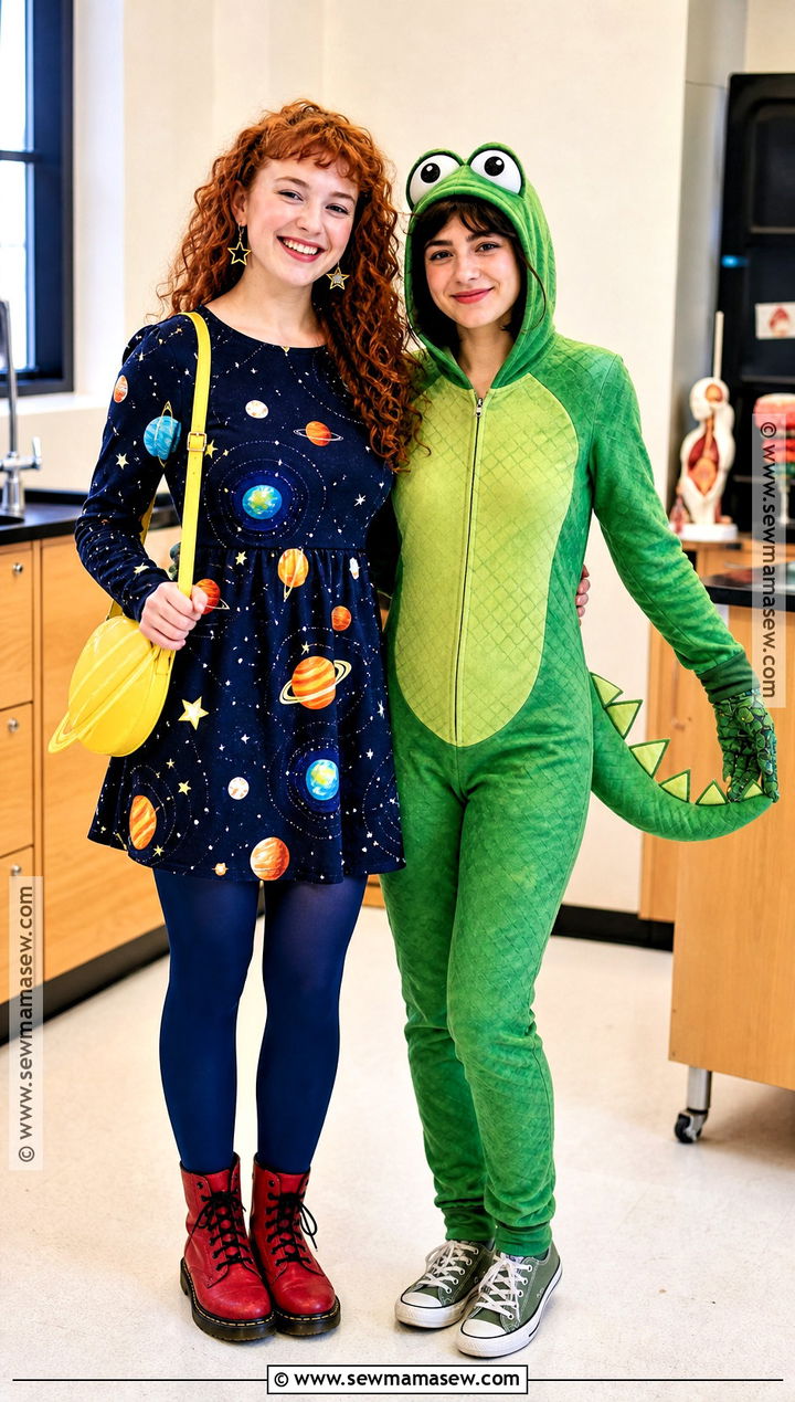 Ms Frizzle And Liz Duo Costume - 30 Magic School Bus Costume Ideas