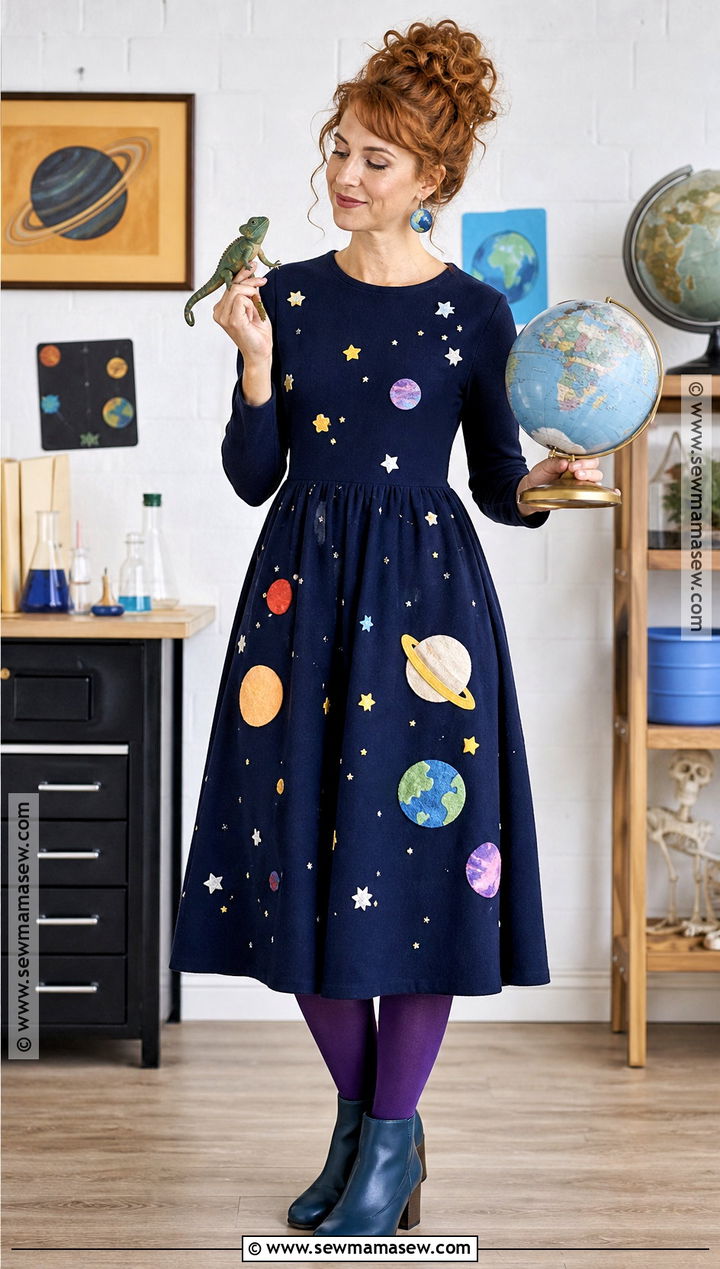 Ms Frizzle Costume With Planet Dress - 40 Modest Halloween Costumes