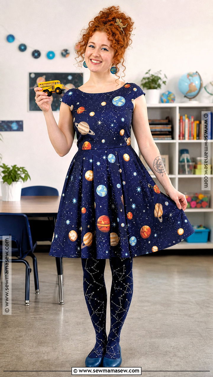 Ms Frizzle Costume With Space Dress - 30 ginger hair costume ideas