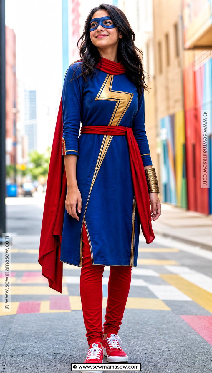 Ms Marvel Cosplay With Blue Tunic - 35 marvel cosplay ideas