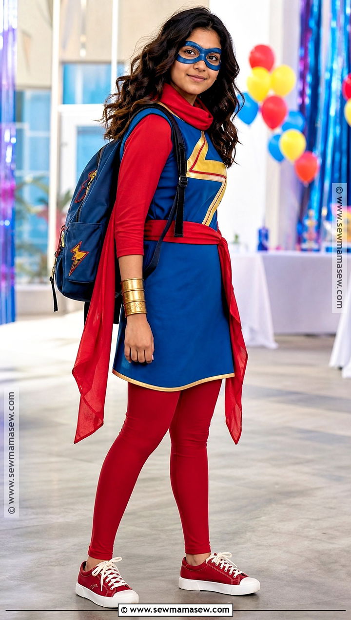 Ms Marvel Costume With Blue Tunic - 30 girl superhero costumes