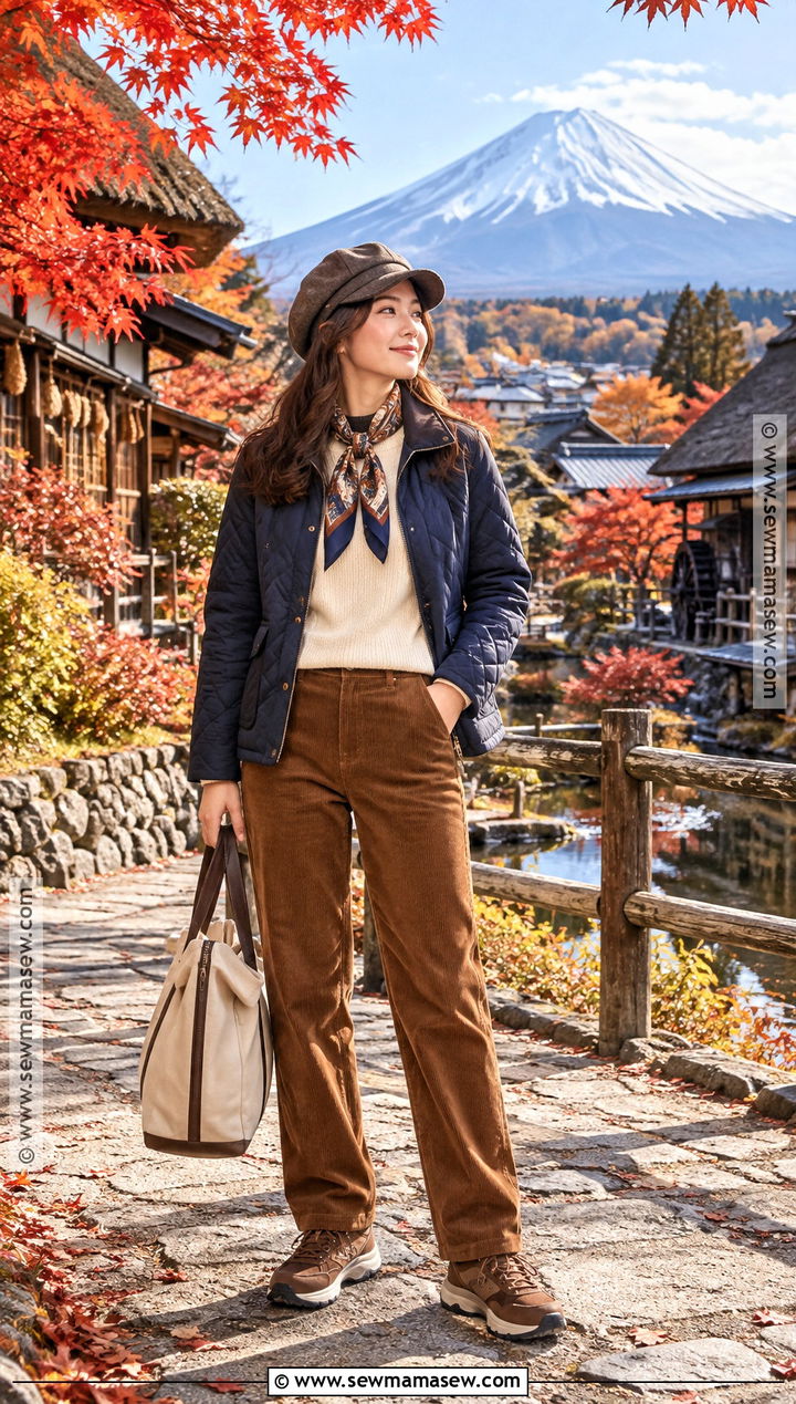 Mt Fuji Autumn Corduroy Pants Outfit - 20 mt fuji outfit autumn ideas