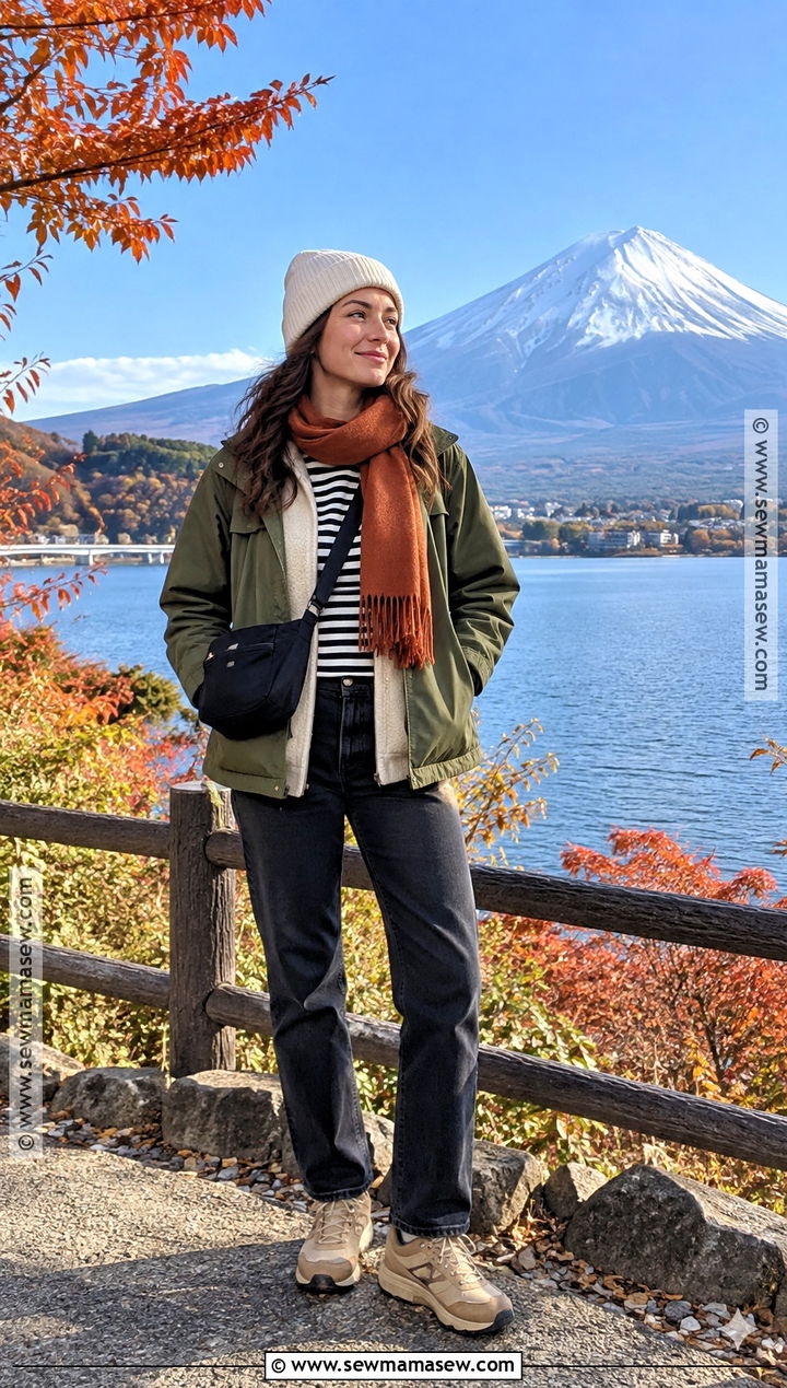 Mt Fuji Autumn Utility Jacket Outfit - 20 mt fuji outfit autumn ideas