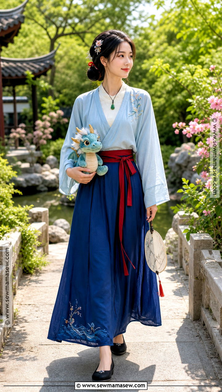 Mulan Costume With Blue And Red Layers - 35 disney costume ideas