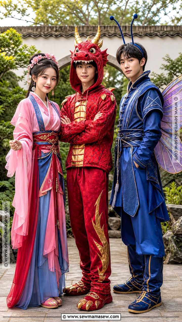 Mulan Mushu And Cri Kee Costume - 30 trio disney costumes