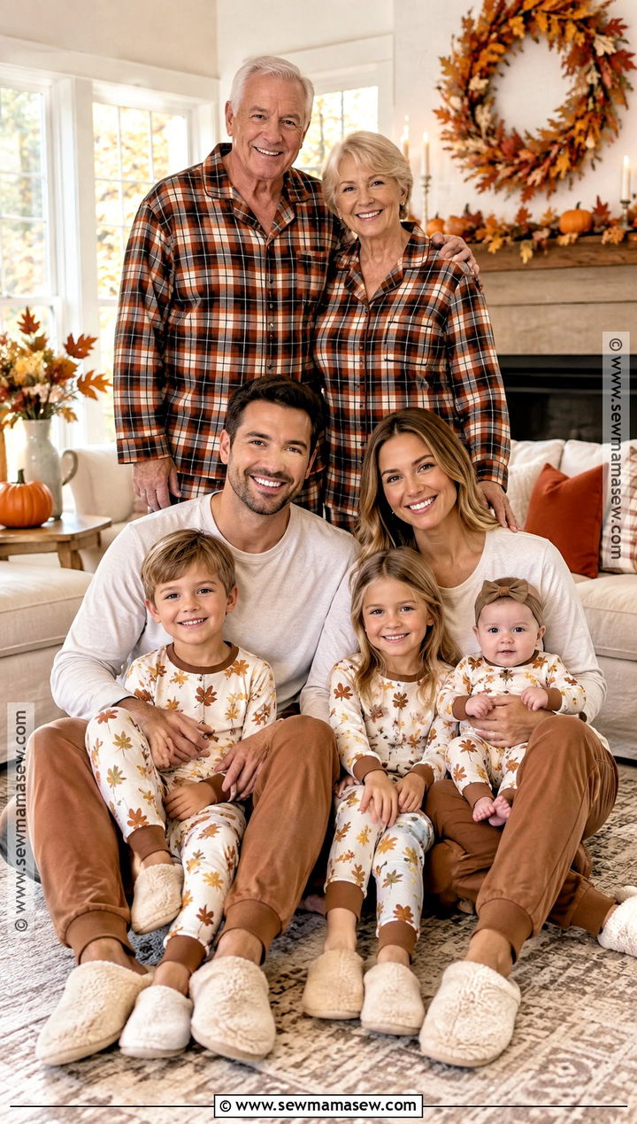 Multigenerational Thanksgiving Family Pajamas - 15 thanksgiving pajamas for family