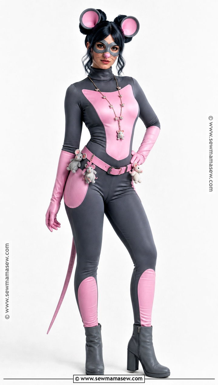 Multimouse Cosplay With Pink Gray Suit - 30 Miraculous Cosplay Ideas