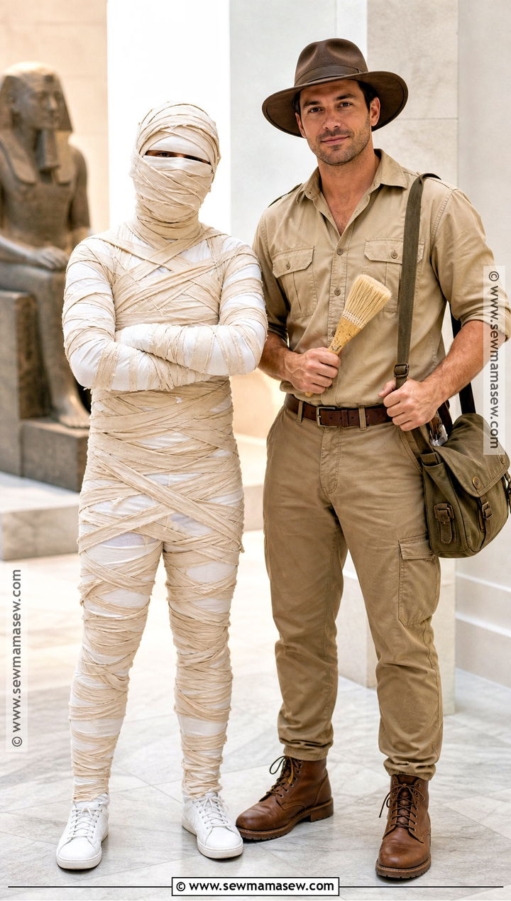 Mummy And Archaeologist Costume - 40 halloween costumes for two