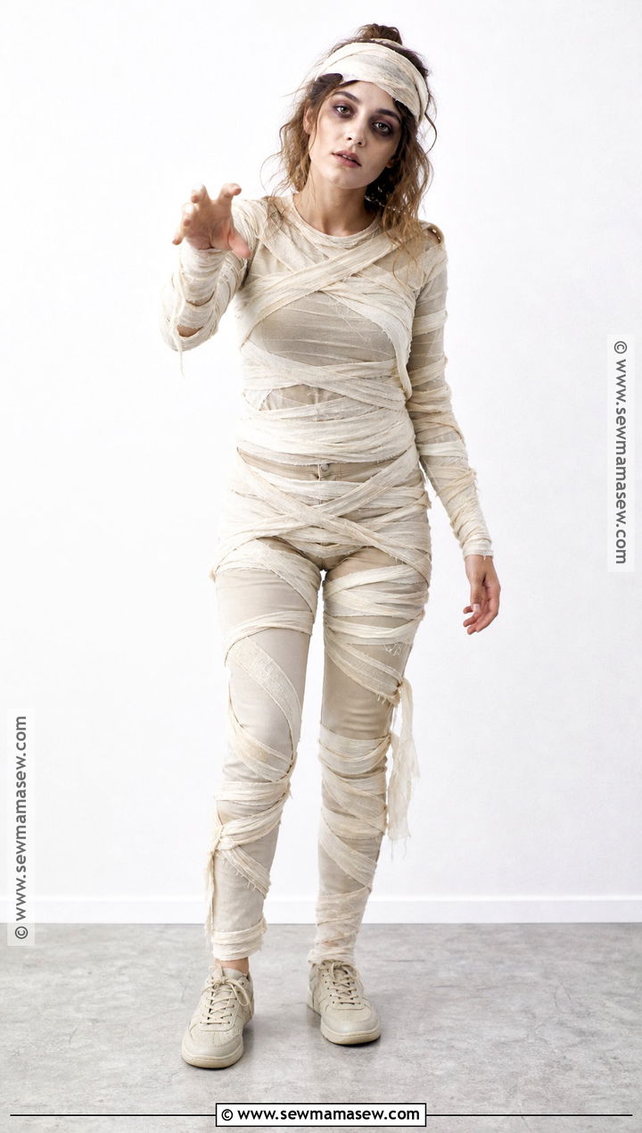 Mummy Costume With Soft Gauze Wraps - 30 basic costume ideas