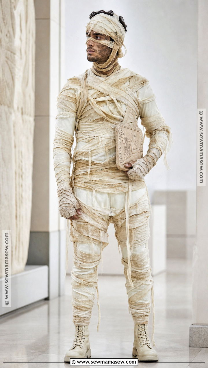 Mummy Costume With Wrapped Fabric - 35 halloween costumes male