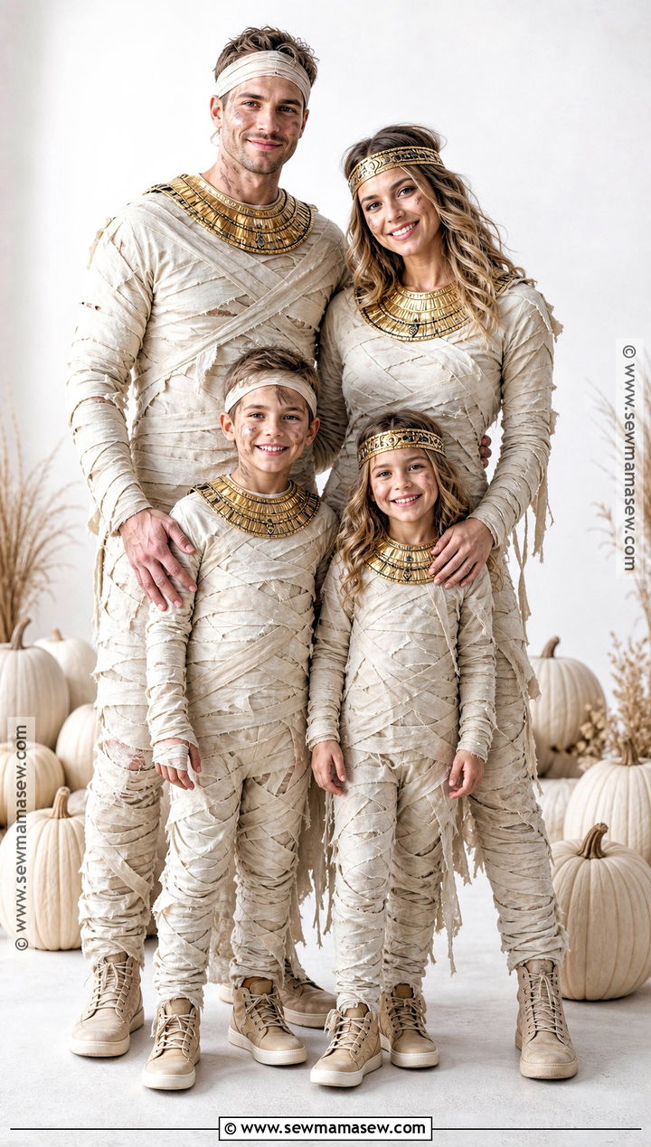 Mummy Family Group Costume - 50 group costume ideas