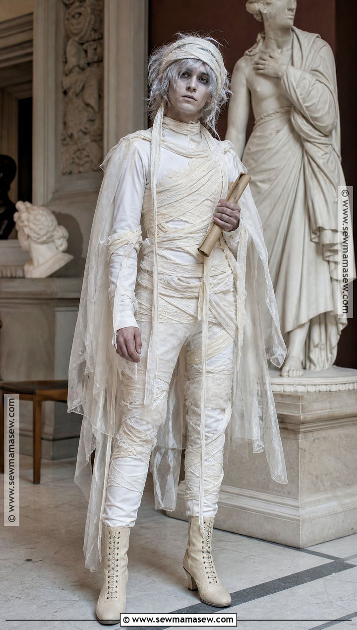 Mummy Ghost Costume With White Wraps - 35 ghost halloween costume ideas
