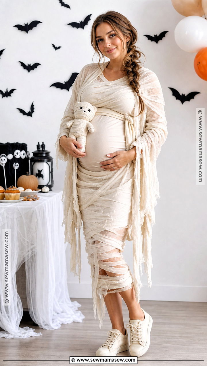 Mummy To Be Pregnant Costume - 40 pregnant halloween costume ideas