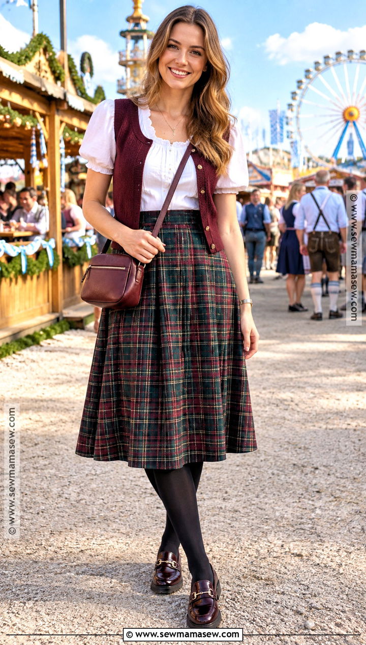 Munich Oktoberfest Blouse And Midi Skirt Outfit - 15 munich germany outfits fall