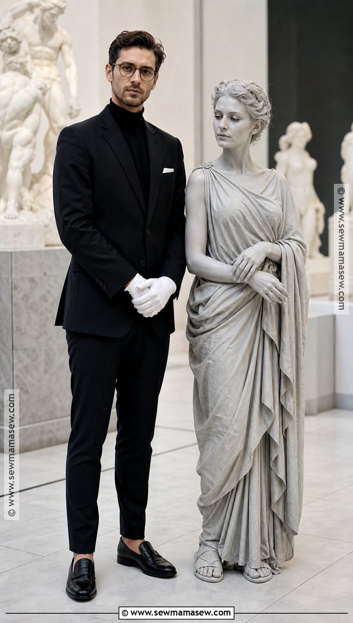 Museum Curator And Marble Statue Duo Costume - 40 duo halloween costumes unique