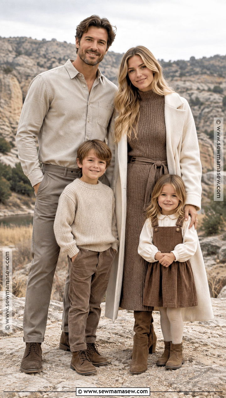 Mushroom Brown Fall Family Photo Outfits - 20 Neutral Fall Family Photo Outfits