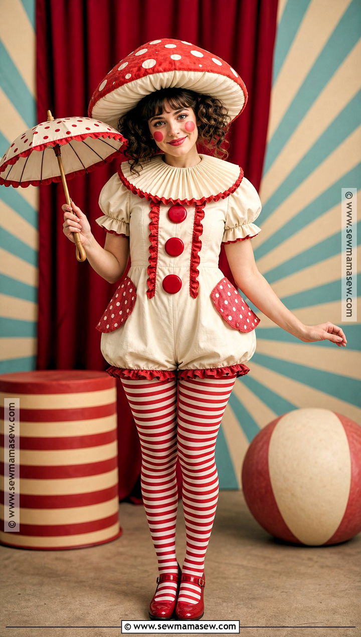 Mushroom Clown Costume - 30 Mushroom Costume Ideas for Women