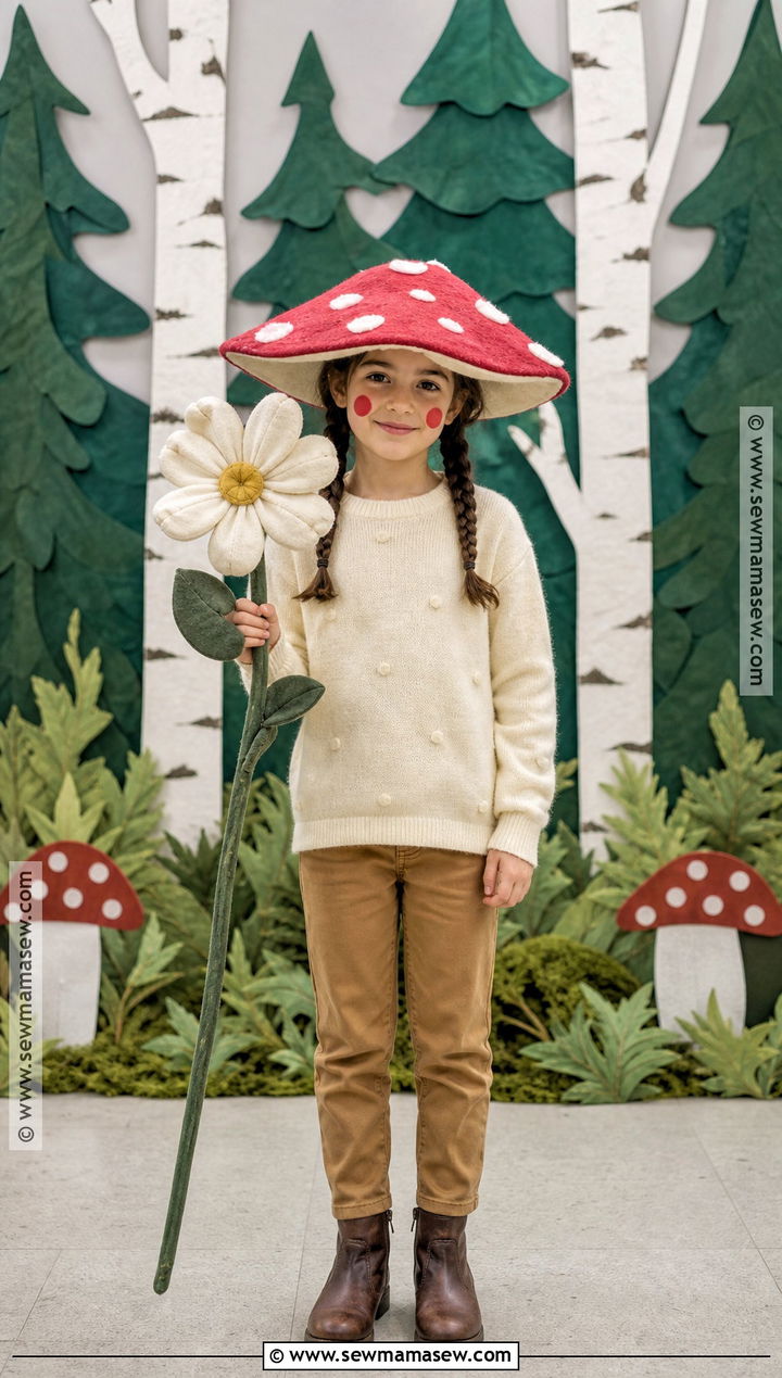 Mushroom Costume With Red Hat - 40 school halloween costumes
