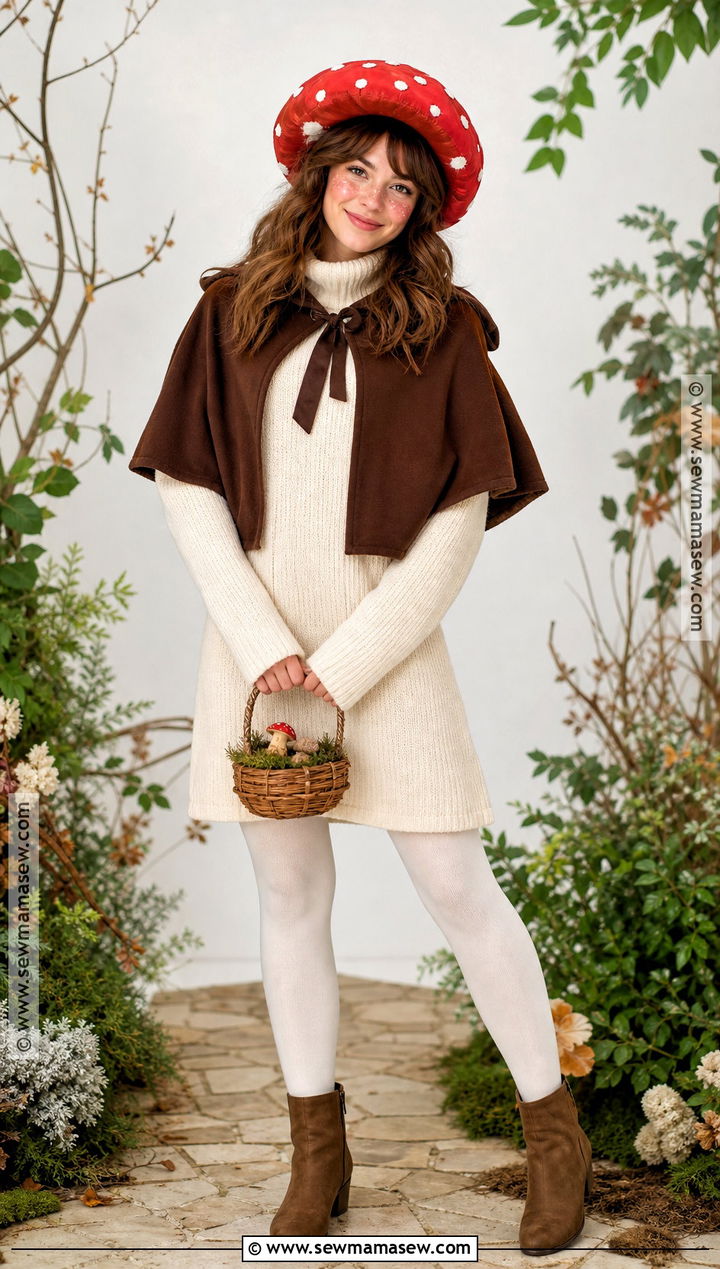 Mushroom Costume With Red Spotted Hat - 40 good halloween costumes