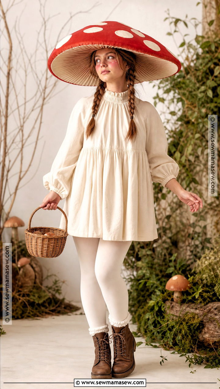 Mushroom Costume With Spotted Hat - 30 Food Costume Ideas
