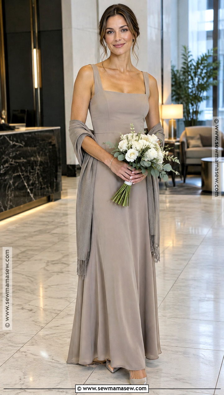 Mushroom Crepe Fall Bridesmaid Dress - 15 Neutral Bridesmaid Dresses Fall