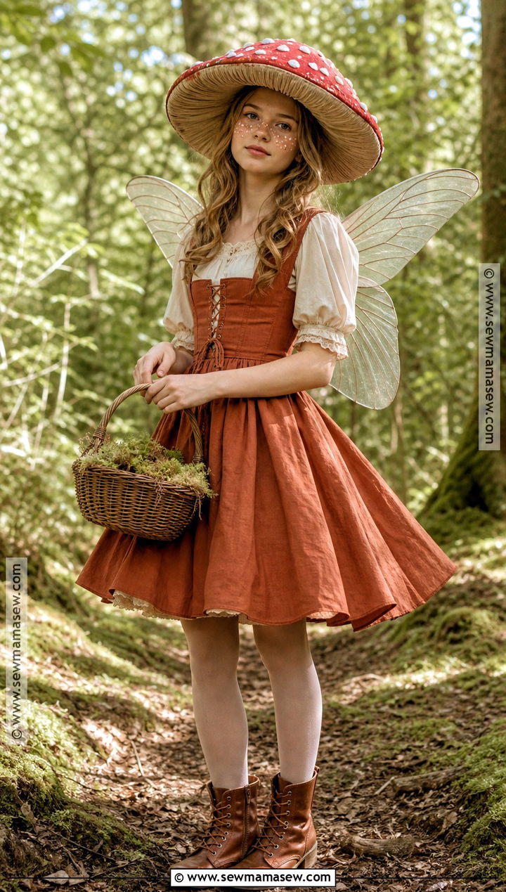 Mushroom Fairy Costume With Spotted Hat - 30 halloween costume ideas for teenage for girls