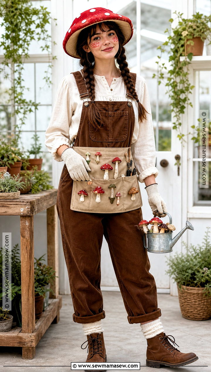 Mushroom Gardener Costume - 30 Mushroom Costume Ideas for Women