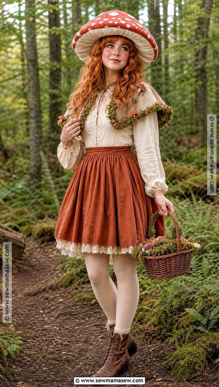 Mushroom Sprite Costume With Red Cap - 40 unique costumes